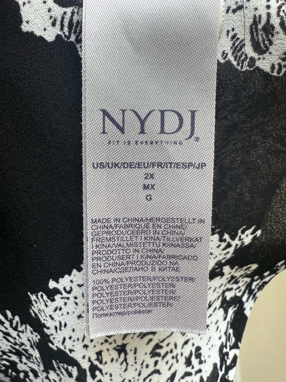 NYDJ Floral Pintuck Button-Front Blouse - Picture 10 of 10